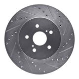 Dynamic Friction 2004-2009 Lexus RX330 Front Right Drilled & Slotted Silver Brake Rotor by Dynamic Friction Company 631-76129R