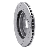 Dynamic Friction 2004-2009 Lexus RX330 Front Right Drilled & Slotted Silver Brake Rotor by Dynamic Friction Company 631-76129R