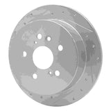 Dynamic Friction 2004-2009 Lexus RX400h Rear Left Drilled & Slotted Silver Brake Rotor by Dynamic Friction Company 631-76130L
