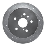 Dynamic Friction 2004-2009 Lexus RX400h Rear Left Drilled & Slotted Silver Brake Rotor by Dynamic Friction Company 631-76130L
