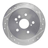 Dynamic Friction 2004-2009 Lexus RX350 Rear Right Drilled & Slotted Silver Brake Rotor by Dynamic Friction Company 631-76130R