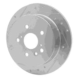 Dynamic Friction 2004-2010 Toyota Sienna Rear Left Drilled & Slotted Silver Brake Rotor by Dynamic Friction Company 631-76131L