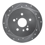 Dynamic Friction 2004-2010 Toyota Sienna Rear Left Drilled & Slotted Silver Brake Rotor by Dynamic Friction Company 631-76131L