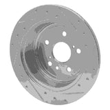 Dynamic Friction 2004-2010 Toyota Sienna Rear Left Drilled & Slotted Silver Brake Rotor by Dynamic Friction Company 631-76131L