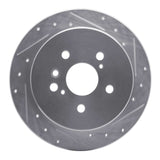 Dynamic Friction 2004-2010 Toyota Sienna Rear Right Drilled & Slotted Silver Brake Rotor by Dynamic Friction Company 631-76131R