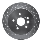 Dynamic Friction 2004-2005 Toyota RAV4 Rear Left Drilled & Slotted Silver Brake Rotor by Dynamic Friction Company 631-76132L