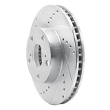 Dynamic Friction 2005-2015 Toyota Tacoma Front Left Drilled & Slotted Silver Brake Rotor by Dynamic Friction Company 631-76133L