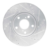 Dynamic Friction 2005-2015 Toyota Tacoma Front Left Drilled & Slotted Silver Brake Rotor by Dynamic Friction Company 631-76133L