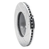 Dynamic Friction 2005-2015 Toyota Tacoma Front Left Drilled & Slotted Silver Brake Rotor by Dynamic Friction Company 631-76133L