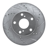 Dynamic Friction 2005-2015 Toyota Tacoma Front Right Drilled & Slotted Silver Brake Rotor by Dynamic Friction Company 631-76133R