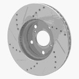 Dynamic Friction 2005-2015 Toyota Tacoma Front Right Drilled & Slotted Silver Brake Rotor by Dynamic Friction Company 631-76133R