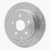 Dynamic Friction 2006-2018 Lexus HS250H Rear Left Drilled & Slotted Silver Brake Rotor by Dynamic Friction Company 631-76134L