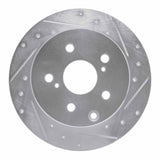 Dynamic Friction 2006-2018 Lexus HS250H Rear Right Drilled & Slotted Silver Brake Rotor by Dynamic Friction Company 631-76134R