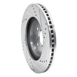 Dynamic Friction 2006-2018 Lexus HS250H Front Left Drilled & Slotted Silver Brake Rotor by Dynamic Friction Company 631-76135L