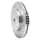 Dynamic Friction 2006-2018 Lexus HS250H Front Right Drilled & Slotted Silver Brake Rotor by Dynamic Friction Company 631-76135R