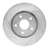 Dynamic Friction 2006-2018 Lexus HS250H Front Right Drilled & Slotted Silver Brake Rotor by Dynamic Friction Company 631-76135R