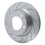 Dynamic Friction 2007-2022 Lexus LX570 Front Left Drilled & Slotted Silver Brake Rotor by Dynamic Friction Company 631-76136L