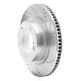 Dynamic Friction 2007-2022 Lexus LX570 Front Right Drilled & Slotted Silver Brake Rotor by Dynamic Friction Company 631-76136R