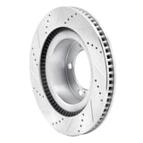 Dynamic Friction 2007-2022 Lexus LX570 Front Right Drilled & Slotted Silver Brake Rotor by Dynamic Friction Company 631-76136R