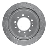 Dynamic Friction 2007-2022 Lexus LX570 Rear Left Drilled & Slotted Silver Brake Rotor by Dynamic Friction Company 631-76137L