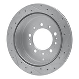 Dynamic Friction 2007-2022 Lexus LX570 Rear Left Drilled & Slotted Silver Brake Rotor by Dynamic Friction Company 631-76137L