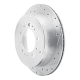 Dynamic Friction 2007-2022 Lexus LX570 Rear Right Drilled & Slotted Silver Brake Rotor by Dynamic Friction Company 631-76137R