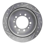 Dynamic Friction 2007-2022 Lexus LX570 Rear Right Drilled & Slotted Silver Brake Rotor by Dynamic Friction Company 631-76137R