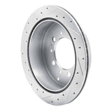 Dynamic Friction 2007-2022 Lexus LX570 Rear Right Drilled & Slotted Silver Brake Rotor by Dynamic Friction Company 631-76137R