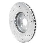Dynamic Friction 2008-2021 Lexus NX200T Front Left Drilled & Slotted Silver Brake Rotor by Dynamic Friction Company 631-76138L
