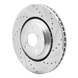 Dynamic Friction 2008-2021 Lexus RX350 Front Right Drilled & Slotted Silver Brake Rotor by Dynamic Friction Company 631-76138R