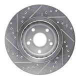 Dynamic Friction 2008-2021 Lexus RX350 Front Right Drilled & Slotted Silver Brake Rotor by Dynamic Friction Company 631-76138R