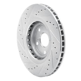 Dynamic Friction 2008-2021 Lexus RX350 Front Right Drilled & Slotted Silver Brake Rotor by Dynamic Friction Company 631-76138R