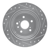 Dynamic Friction 2008-2013 Toyota Highlander Rear Left Drilled & Slotted Silver Brake Rotor by Dynamic Friction Company 631-76139L