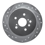 Dynamic Friction 2008-2013 Toyota Highlander Rear Left Drilled & Slotted Silver Brake Rotor by Dynamic Friction Company 631-76139L