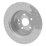 Dynamic Friction 2008-2013 Toyota Highlander Rear Left Drilled & Slotted Silver Brake Rotor by Dynamic Friction Company 631-76139L
