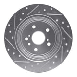 Dynamic Friction 2008-2013 Toyota Highlander Rear Right Drilled & Slotted Silver Brake Rotor by Dynamic Friction Company 631-76139R