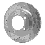 Dynamic Friction 2008-2021 Lexus LX570 Front Left Drilled & Slotted Silver Brake Rotor by Dynamic Friction Company 631-76140L