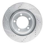 Dynamic Friction 2008-2021 Lexus LX570 Front Right Drilled & Slotted Silver Brake Rotor by Dynamic Friction Company 631-76140R