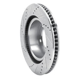 Dynamic Friction 2008-2021 Lexus LX570 Front Right Drilled & Slotted Silver Brake Rotor by Dynamic Friction Company 631-76140R