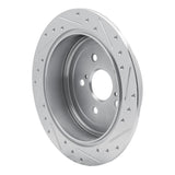 Dynamic Friction 2010-2020 Lexus RX450h Rear Left Drilled & Slotted Silver Brake Rotor by Dynamic Friction Company 631-76141L