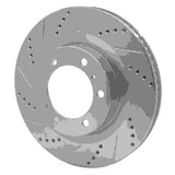 Dynamic Friction 2010-2024 Lexus GX460 Front Left Drilled & Slotted Silver Brake Rotor by Dynamic Friction Company 631-76142L