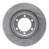 Dynamic Friction 2010-2024 Lexus GX460 Front Right Drilled & Slotted Silver Brake Rotor by Dynamic Friction Company 631-76142R