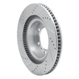 Dynamic Friction 2010-2024 Lexus GX460 Front Right Drilled & Slotted Silver Brake Rotor by Dynamic Friction Company 631-76142R