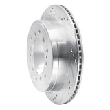 Dynamic Friction 2010-2024 Lexus GX460 Rear Left Drilled & Slotted Silver Brake Rotor by Dynamic Friction Company 631-76143L