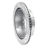 Dynamic Friction 2010-2024 Lexus GX460 Rear Left Drilled & Slotted Silver Brake Rotor by Dynamic Friction Company 631-76143L