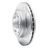 Dynamic Friction 2005-2010 Hino 185 Rear Right Drilled & Slotted Silver Brake Rotor by Dynamic Friction Company 631-76146R