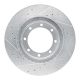 Dynamic Friction 2005-2010 Hino 185 Rear Right Drilled & Slotted Silver Brake Rotor by Dynamic Friction Company 631-76146R
