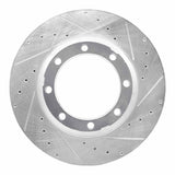 Dynamic Friction 2005-2010 Hino 185 Rear Right Drilled & Slotted Silver Brake Rotor by Dynamic Friction Company 631-76146R