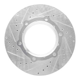 Dynamic Friction 2013-2020 Hino 5 Front Left Drilled & Slotted Silver Brake Rotor by Dynamic Friction Company 631-76147L