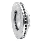 Dynamic Friction 2013-2020 Hino 5 Front Left Drilled & Slotted Silver Brake Rotor by Dynamic Friction Company 631-76147L